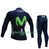 Cykeltøj Langærmet + Cykelbuks Lang Børn 2017 Movistar Team N001